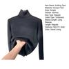 Knitting Tops Women Long Sleeve Turtleneck Sweater Solid Color Thickened Fleece Lined Autumn Winter Knitwear