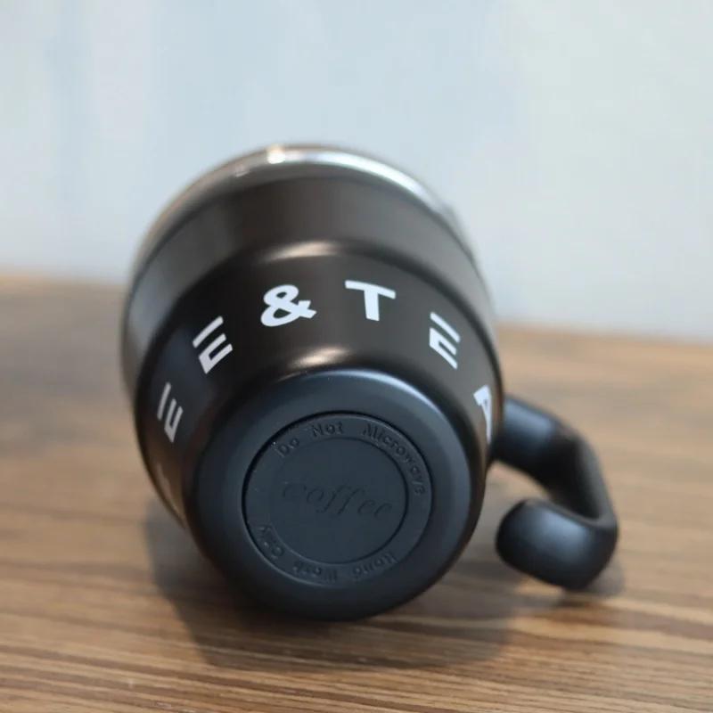 480ml Coffee Cup with Straw Lid Stainless Steel Thermos Mug for Hot Cold Drinks Water Tea Milk Office Outdoor Portable Bottle