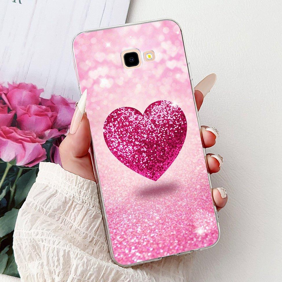 For Samsung J4 Plus Case Clear Cute Fashion Flowers Cool Painted Back Cover For Samsung Galaxy J4+ Phone Case SM-J415F SM-J415G