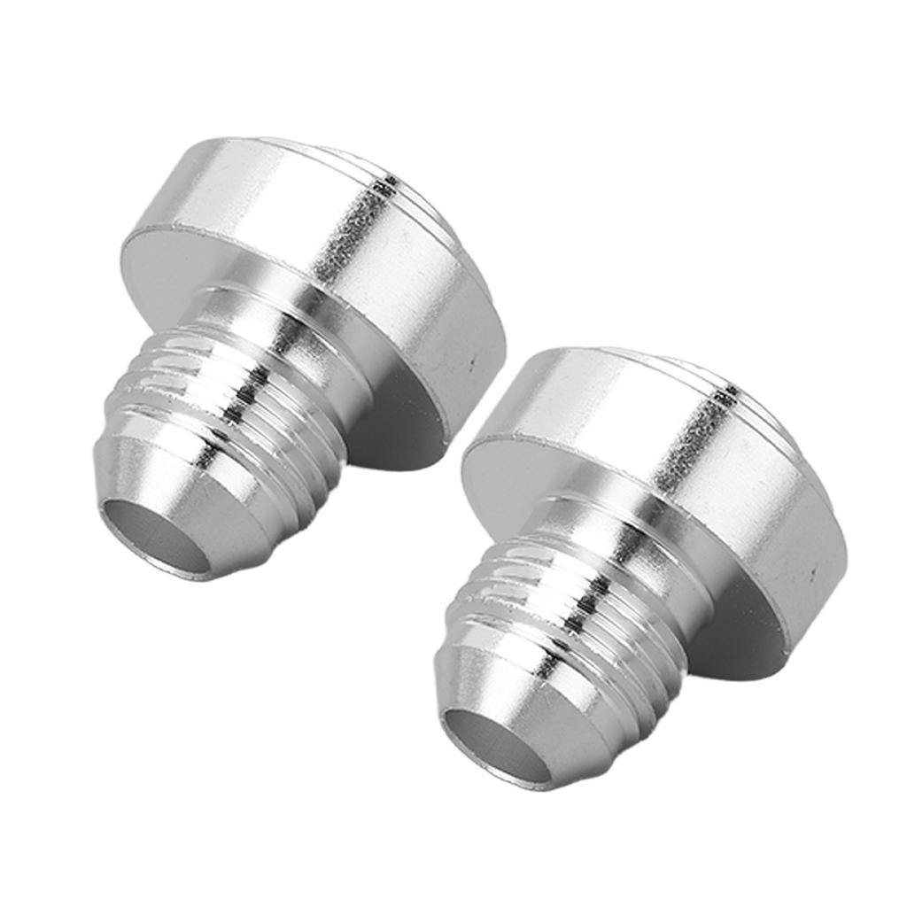 2 Pcs AN6 Male Thread Billet Aluminum Alloy Universal 12in Male Thread Fitting for Pipe Joint