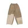 Autumn Cargo Pants Color Block Elastic Waist Drawstring Multi Pockets Patchwork Trousers for Sports