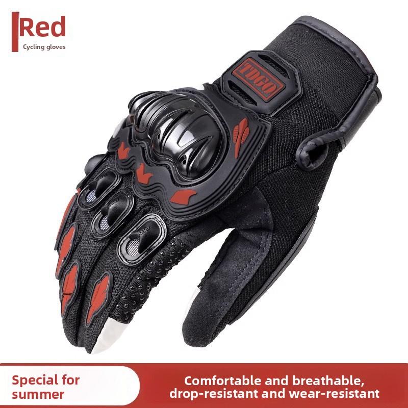 Motorcycle Gloves Rider Locomotive Non-slip All-finger Gloves Racing Off-road Riding Touchscreen Windproof Drop-resistant Gloves