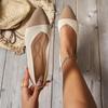 Knitted Women's Shoes, Breathable Soft-soled Comfortable Pointed-toe Flat Shoes, Low-cut One-piece Casual Shoes