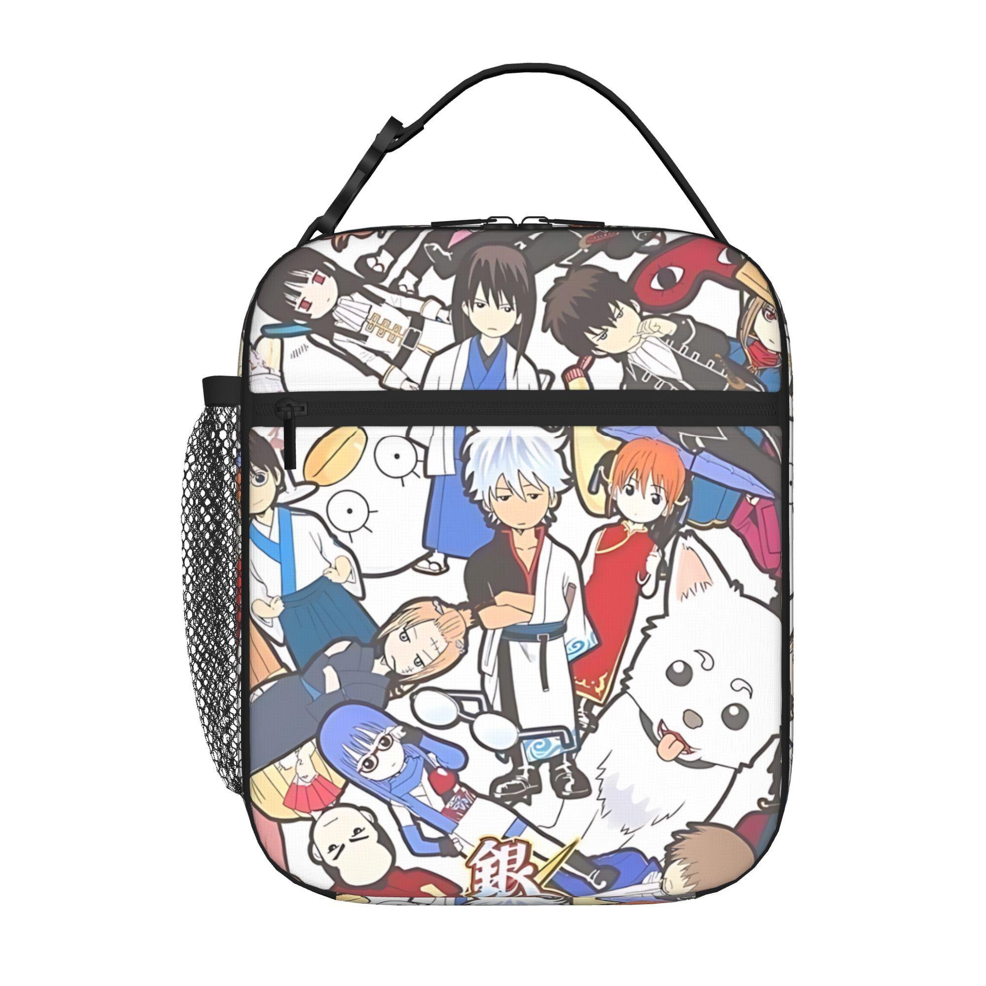 1 Piece For Students Food Container Mini Portable Pocket Gintama Zipper Closure Aluminum Foil Food Pouch For Travel One Size