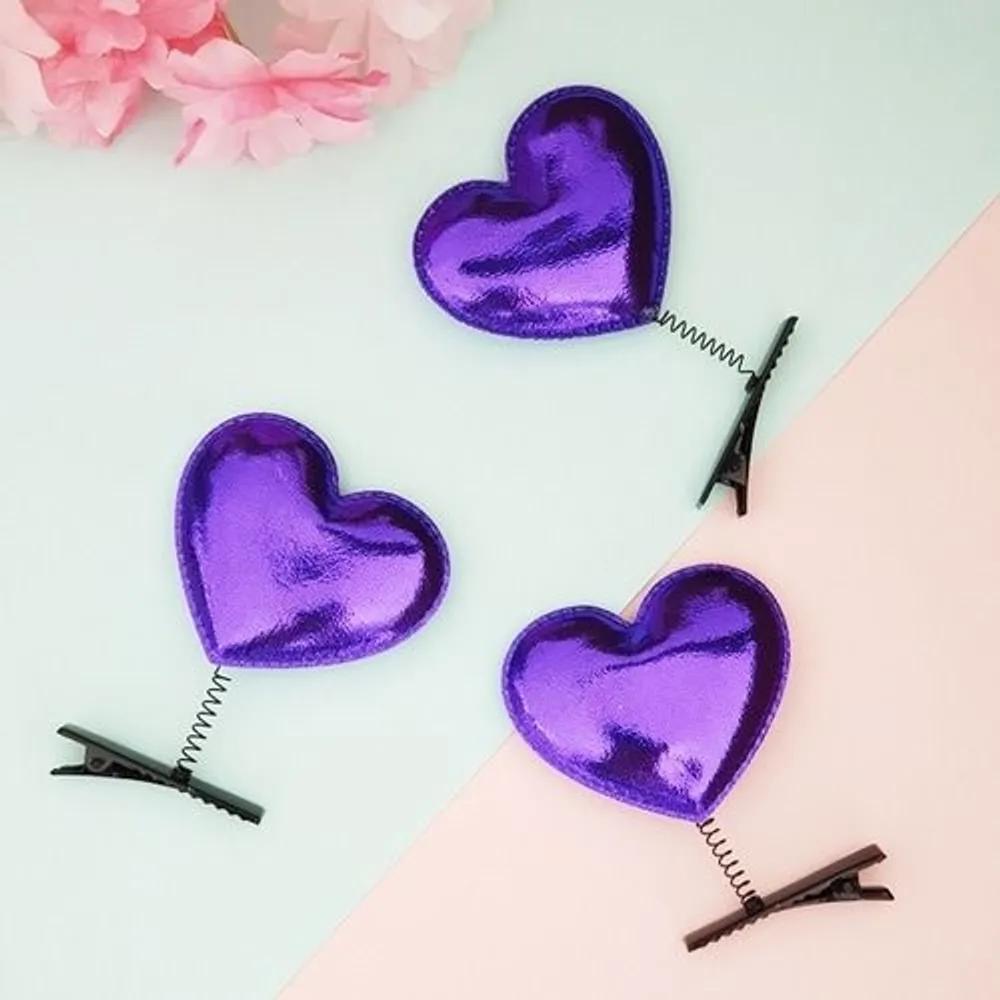 10 Purple Heart Hairpins Spring Pins Group Events Amusement Parks Concerts Sports Days
