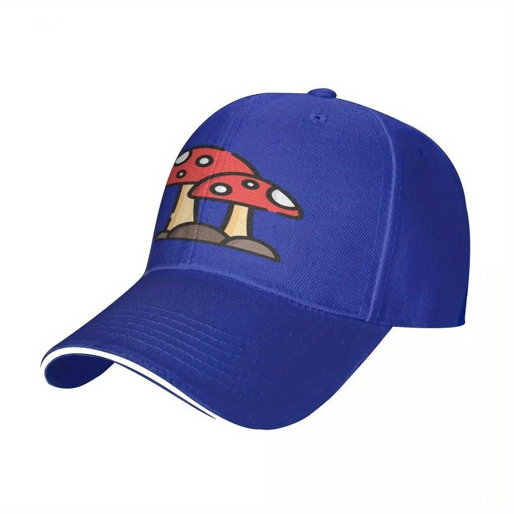 Graficzna czapka z daszkiem z grzybami Unisex Poliester Regulowana Codzienna Strukturyzowana Sportowa Oddychająca Czapka