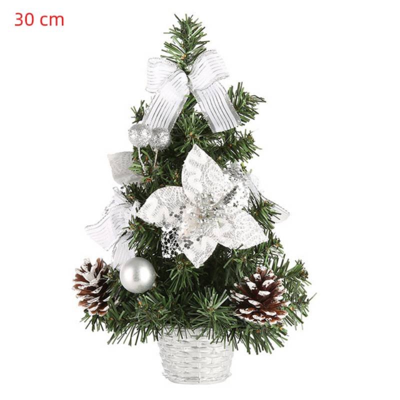 

Різдвяна ялинка 20/30/40 см Міні-штучні ялинки Різдвяні прикраси Подарунок Домашня вечірка Святкові приналежності Різдвяні прикраси 30cm срібний