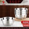 Certificated 304 Stainless Steel Kitchen Stackable Bowl Fall Resistant Baby Food Container Heat Insulating Kid's Tableware