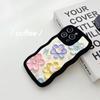 Flowers Soft Wave Shape Phone Case For Realme C53 C55 Redmi Note 12 Note 11 Pro Samsung S23 Ultra A53 A52 Vivo V23e Y35 Y02 IPhone Tecno Spark Cover