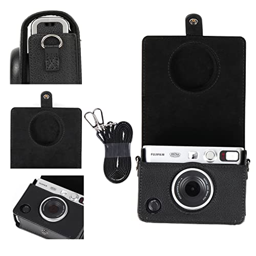 Instax Mini Evo Film Case, Protective Cover for Instax Mini, Full Protection, Scratch Prevention, Shoulder Strap Included, PU Leather, Portable, Easy