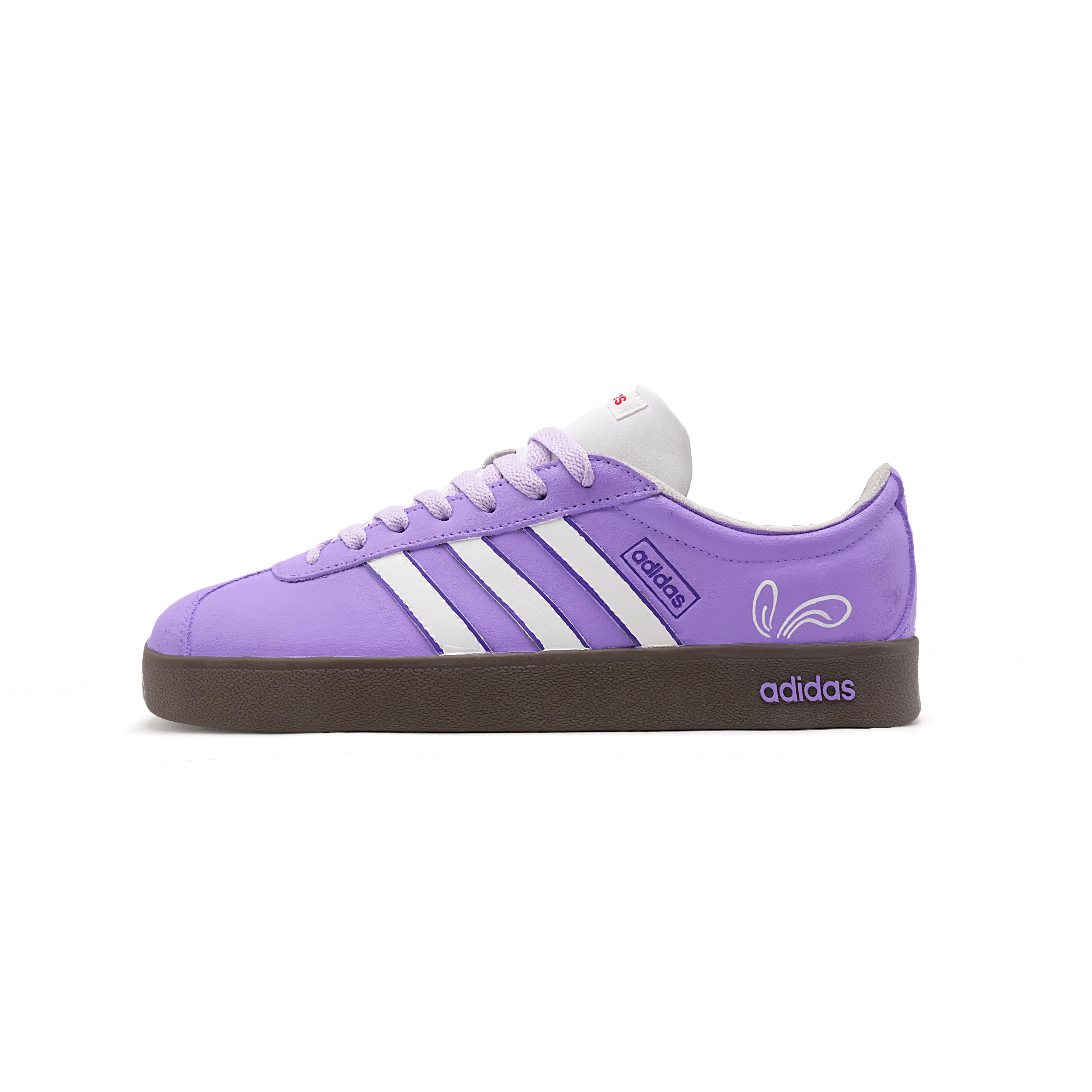 

Adidas VL COURT 2.0 Leather Low top Skateboard Shoes Unisex Purple HQ1802(Team1385-) 38