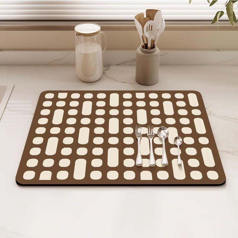 Anti-Brand Diatomeeënaarde Warmte-Isolerende Pad - Wasvrij, Waterabsorberend Keuken- & Eettafelmat
