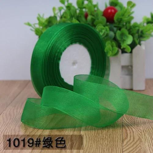 50yards 25mm Organza Chiffon Ribbons Wedding Party Decoration Handmade Ribbon Gift Wrapping Hair Hat Bows DIY Cloth Accessory