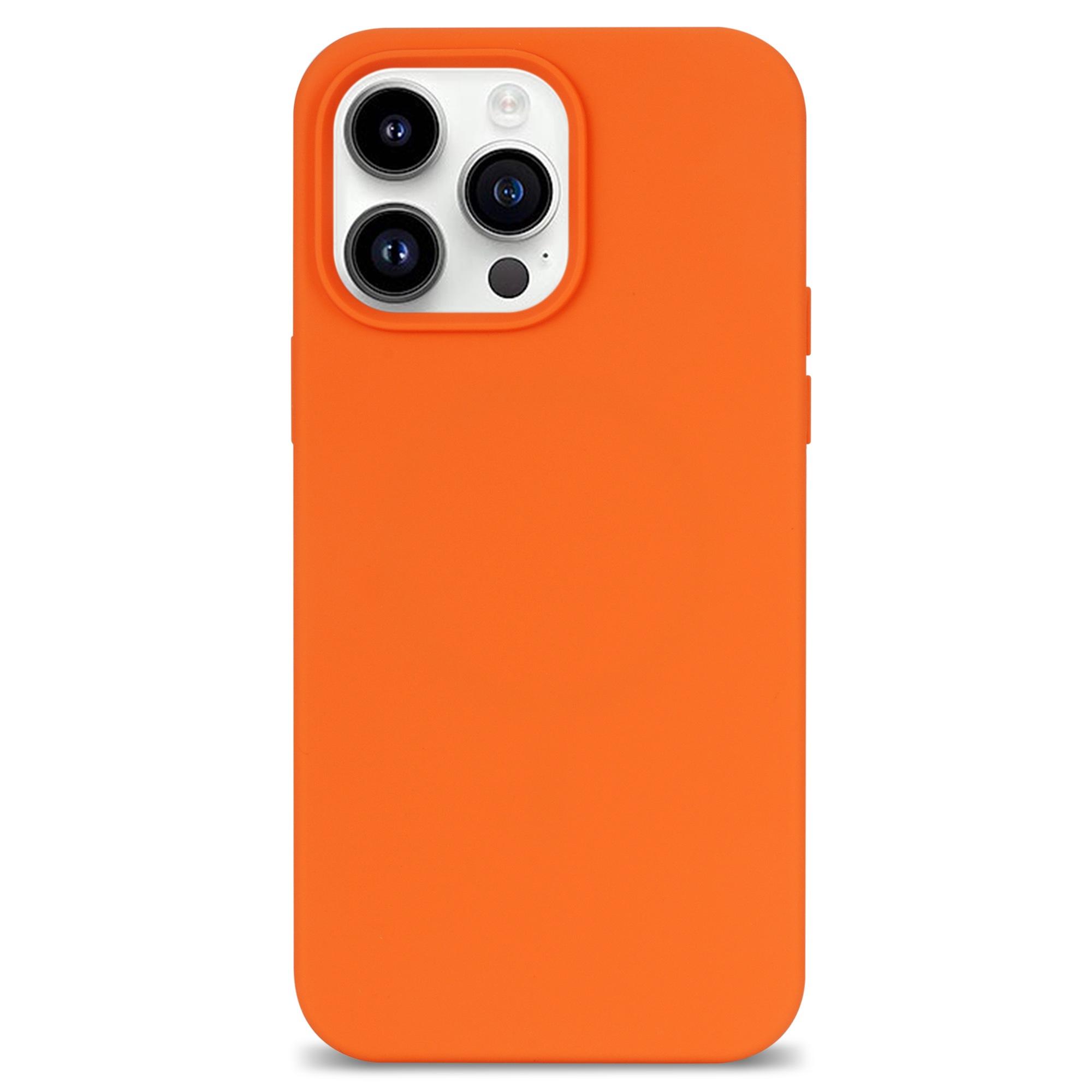 

For iPhone 13 Pro Max Case Shockproof Soft Silicone Phone Cover Orange