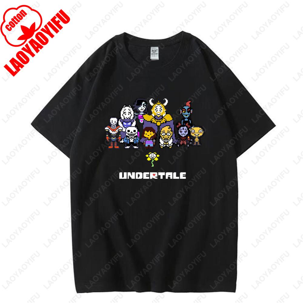 Undertale Role Playing Game Tops Tee Shirt Undertale Game Character Printed T Shirt Tops Unisex High Quality Cotton Shortsleev