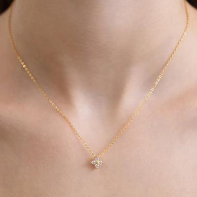 (Silver 925) Petit Fleur Pendant Necklace NZ2525