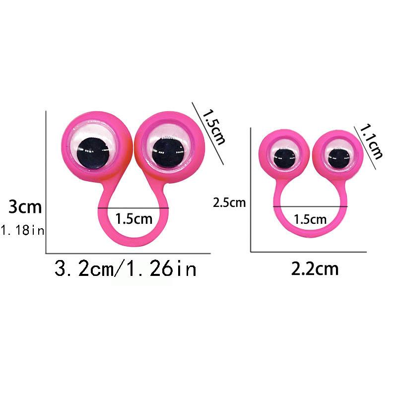 20PCS Fun Wiggle Eyeball Puppet Finger Rings Plastic Party Souvenir Toys for Kids Jokes Practical Game Gifts Birthday Decoration