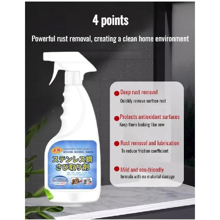 Powerful Industrial Rust Remover Spray Quickly Clean Doors and Windows Steel Steel Antirust Cleaner Auto & Home Heavy-Duty Rust