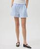 Aheule Vore Seersucker Stripe Lace Shorts_Light Blue