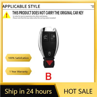 2025 Hot Alloy Leather Car Key Case Cover Shell For Mercedes Benz A B R G Class GLK GLA GLC GLR W204 W251 W463 W176 Protector Ac