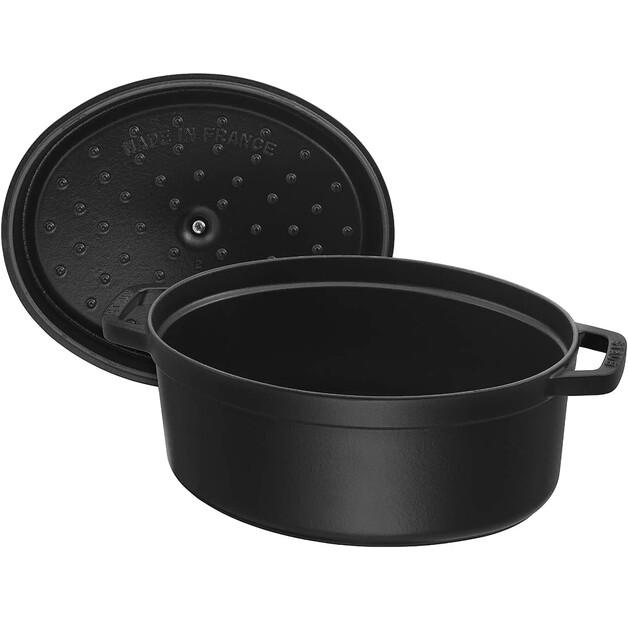 Кокотница Zwilling Staub овальная 49,3×41 см черная 12 л (40509-509-0)
