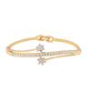 Estele Classic Women's Seven Stone Cuff Bracelet, Gold & Silver Plated