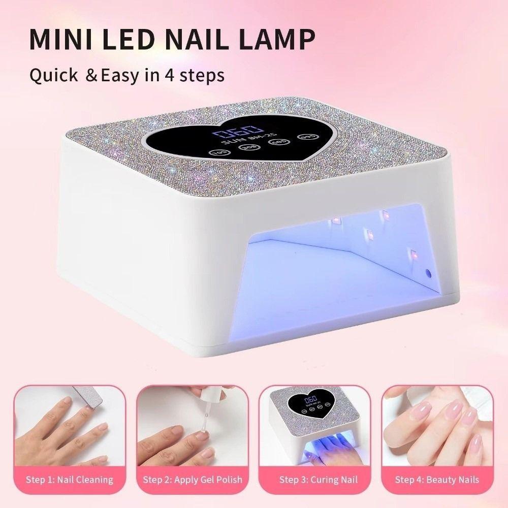 Fast Curing UV Nail Lamp Rhinestone Heart Shape Nail Dryer Machine Nail Dryer Lamp  Pedicure Use