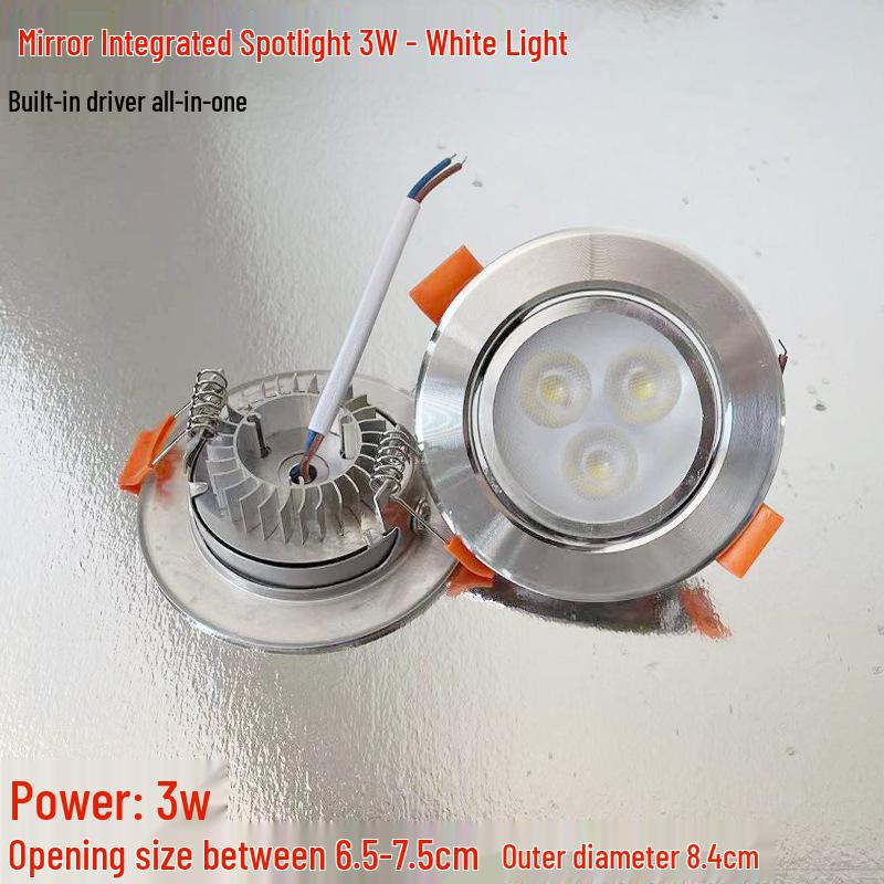 

Встраиваемый точечный светильник «Бычий глаз» для потолков гостиной и магазина Mirror Integrated 3W - White