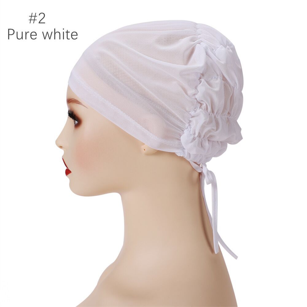 Soft Muslim Underscarf Pleated Inner Hijab Caps Islam Turban Cap Bonnet Hijab Islamic Turbans For Women Hijabs Caps