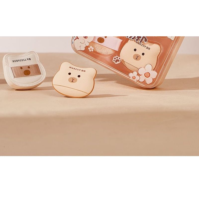Jesireca - Set of 5: Bear Powder Puff (Various Designs)