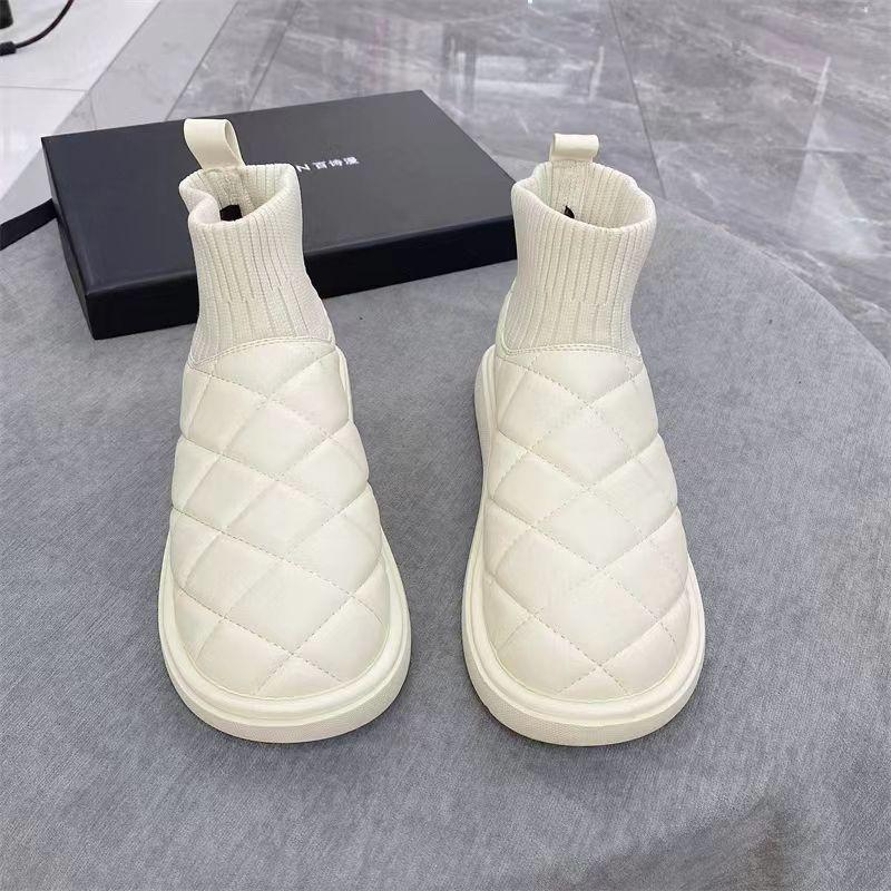 2025 Women's Trendy Winter Round Toe Pull-On Snow Cotton Boots