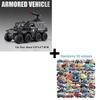 1:36 8-Wheel Conqueror Armored Car Toy Models Metal Diecast Simulation Off-road Cars Pull Back Doors Opened Sound Light Gifts