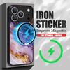 Thin Ring Magnetic For Magsafe Case For iPhone 17 Pro Max Case iPhone 16 15 14 13 Pro Max 17E Purple Marble Pattern Hybrid TPU+PC Matte Cover