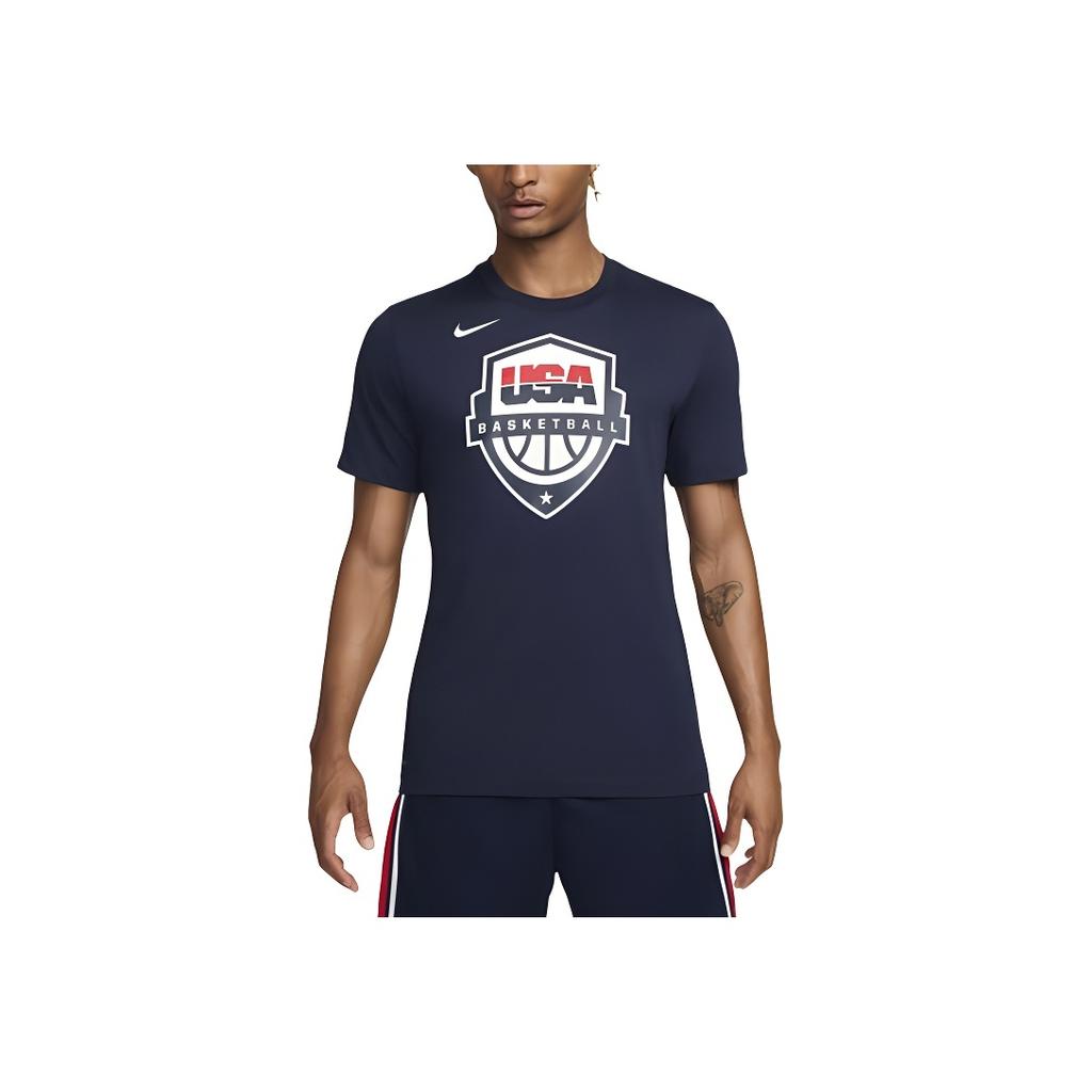 Nike Logo Round Neck Pullover Short Sleeve T-Shirt Men T-Shirts Obsidian FQ3634-451