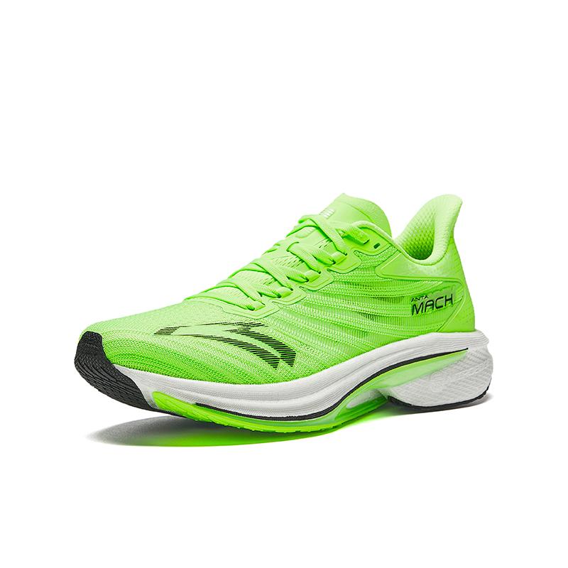 Anta Mach 4.0 Nitrogen Technology Cushioning Rebound Racing Training Professional Low-Top Running Shoes Men sneaker Digital-Green 112435583-4