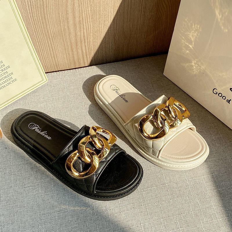Sommer Neue Dicke Sohle Hausschuhe für Damen Oberbekleidung Modische und Bequeme Hausschuhe für Freizeit Strand Sandalen