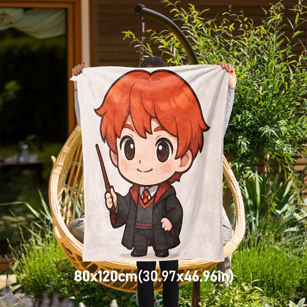 

1pc wizard magic wand robes Outdoor Flannel Throw Blanket All Season Soft Warmth,Home Decor 1031127 80x120cm