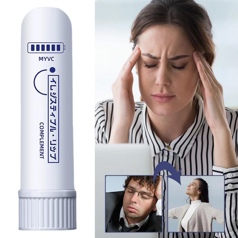 Portable Nose Inhaler Eucalyptus EssenceOil Nasal Inhaler Focus Nose Breathing Boost Stick Improve Congestion Relief Energy