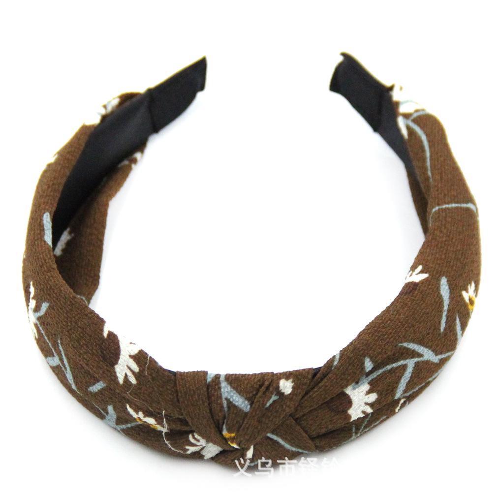 Women's Fashion Cross Knot Printed Headband Hair Accessory