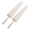 2PCS White Paper Umbrella Oiled Paper Painting Decorative Chinese Style Umbrella for Wedding Photo Props