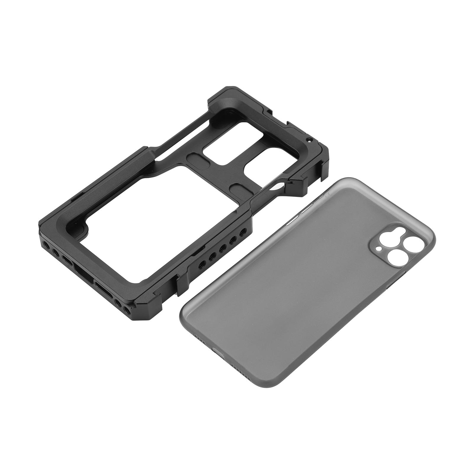 

YELANGU Цельнометаллическая клетка для видеосъемки смартфона с чехлом для мобильного телефона для iPhone 11 Pro Max