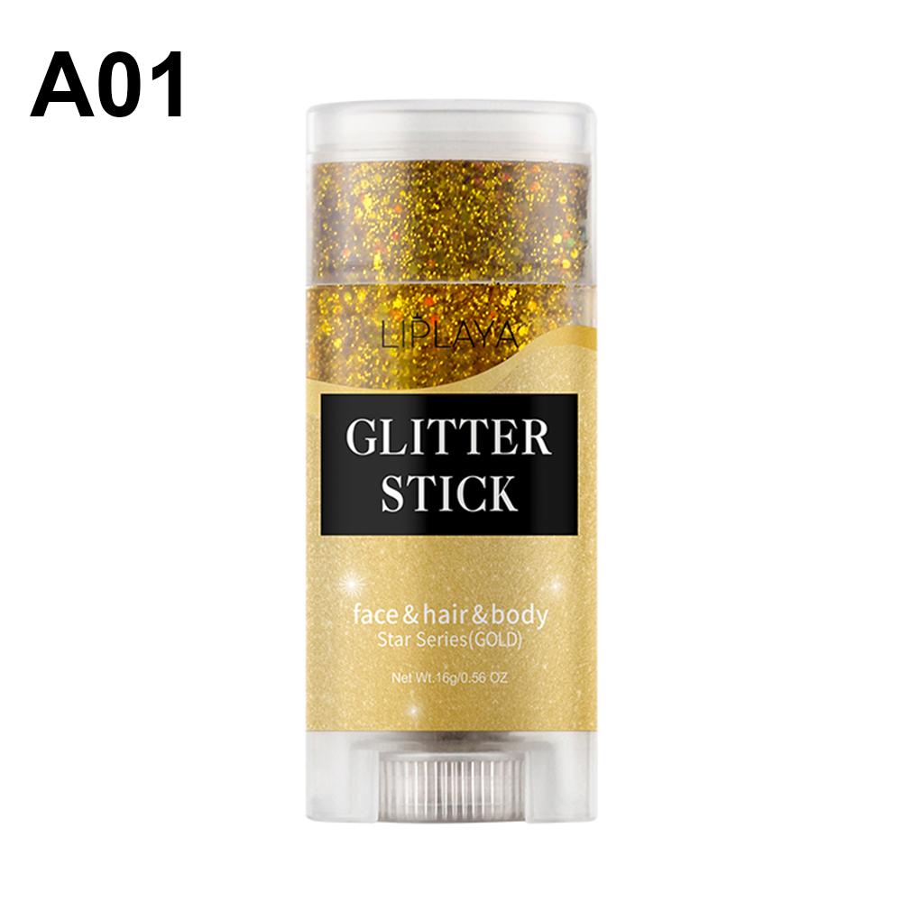 9 Colors Party Glitter Stick, Rotating Mermaid Face Glitter Stick, Rainbow Glitter for Face/Body/Hair/Eye, Washable Glitter-16g