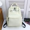 Schoolbag Backpack Women's New Versatile Canvas Bag Light Commuter Travel Backpack Large Capacity Student School Bag Women's Bag