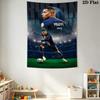 Kylian Mbappé Vibes  Wall Hanging Printed Fabric Blanket Decorative Tapestries for Bedroom Living Room Home Decor
