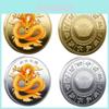 Chinese Dragon Commemorative Medal Unique Animal Design Perfect Keepsake For Office Decor Iron)