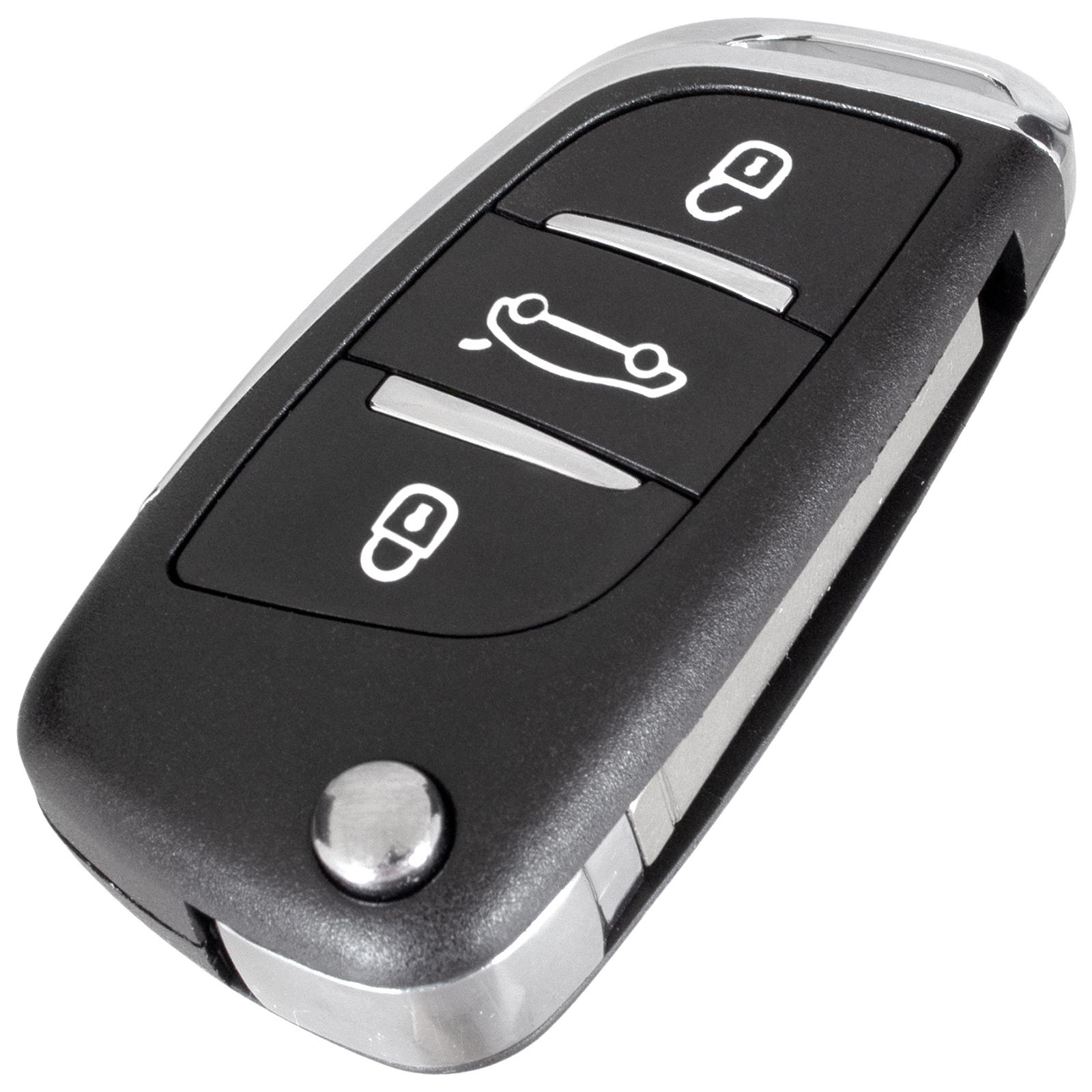 Citroen C4 C5 C-Elysee DS4 Afstandsbediening Sleutelbehuizing, 3 Knoppen gray
