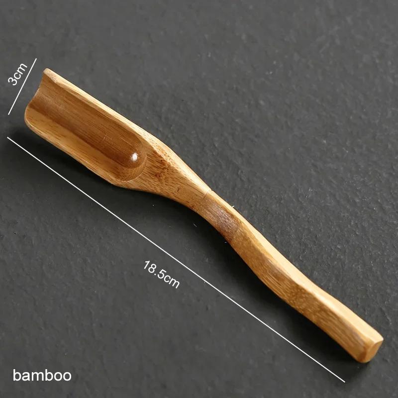 

Chinese Kongfu Tea Accessories 1Pcs Natural Bamboo Retro Style Delicate Portable Tea Scoop Teaspoon