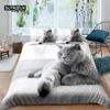 Home Living Luxury 3D Pet Cat Bedding Set Kids Duvet Cover Pillowcase Animal Bedding Set Queen and King EU/US/AU/UK Size