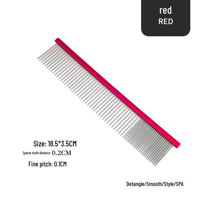New Arrival De-Shedding Rake: Wide Handle Stainless Steel Pet Comb for Hair Removal