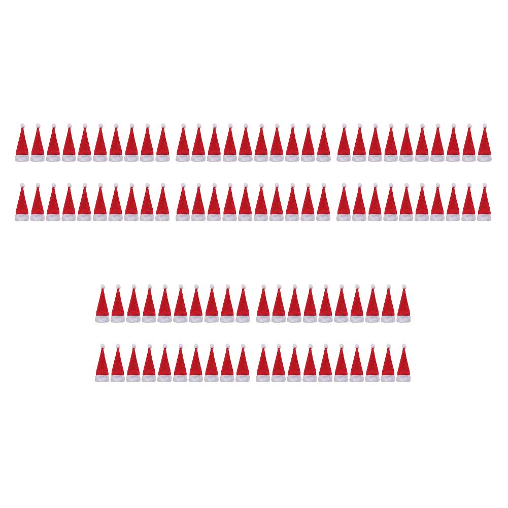 20-100Pcs Xmas Lollipop Hats Mini Candy Christmas Caps Wine Bottle Covers Holder Creative Chic Ornament for Table Dinner Decor